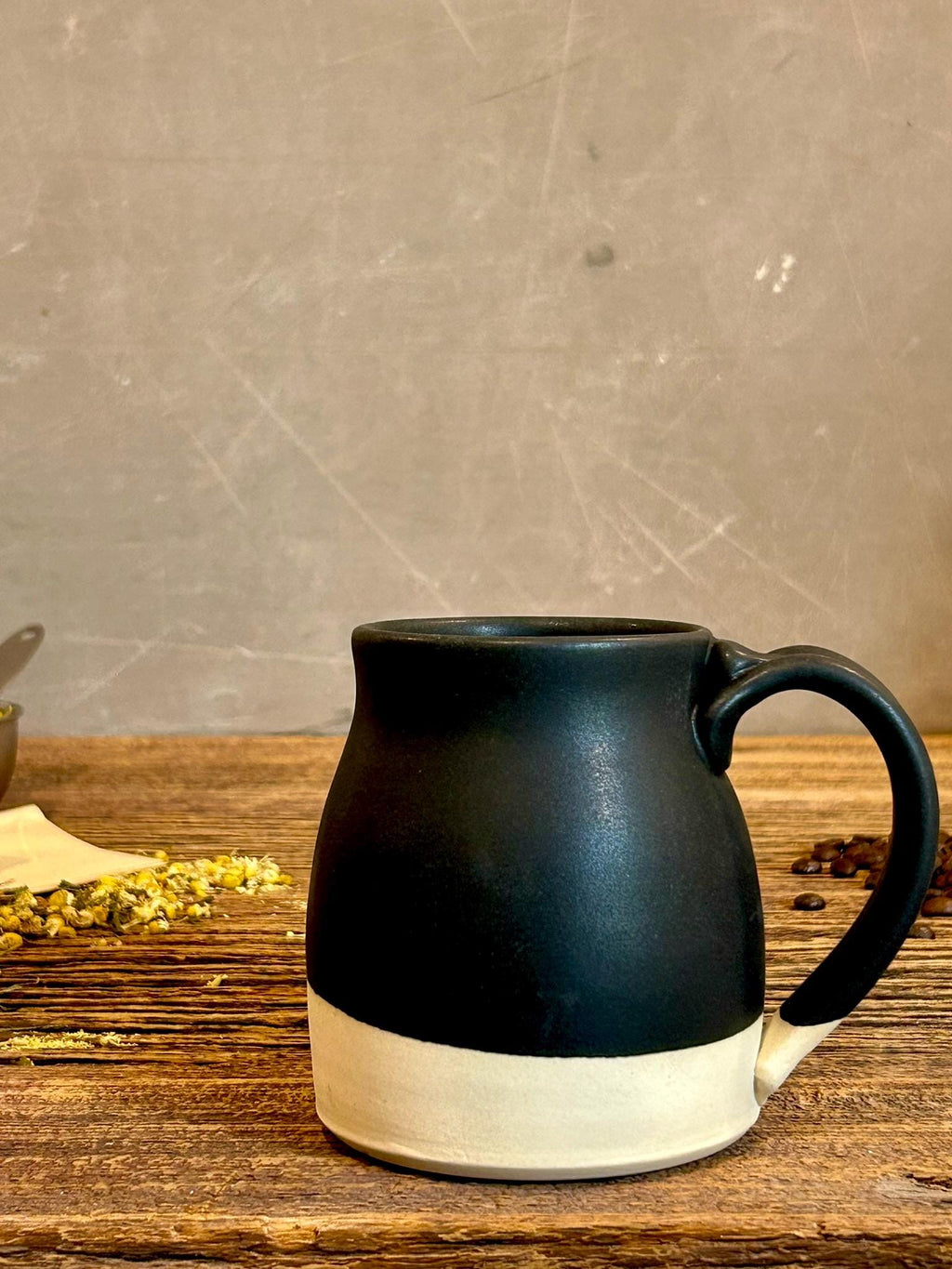 Handmade Ceramic Bell Mug with Multi-Use Lid Set | Blackstone | Pottery Coffee Cup | Wheel Thrown