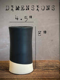 Handmade Ceramic Wine Chiller, Utensil Holder & Vase | Blackstone Artisan Stoneware Kitchen Crock | Champagne Chiller