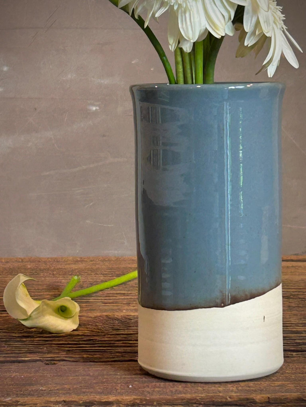 Handmade Ceramic Wine Chiller, Utensil Holder & Vase | Riverdrift Artisan Stoneware Kitchen Crock | Champagne Chiller