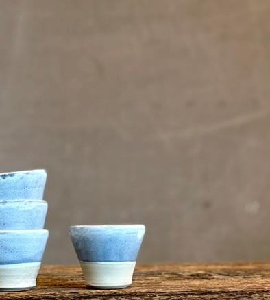 Handmade Ceramic Dip Bowls | Linen Gray Stoneware Appetizer & Condiment Bowls | Hummus, Salsa, Olive Bowls | Available in Sets of 4, 6 or 8