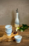 Handmade Ceramic Dip Bowls | Linen Gray Stoneware Appetizer & Condiment Bowls | Hummus, Salsa, Olive Bowls | Available in Sets of 4, 6 or 8