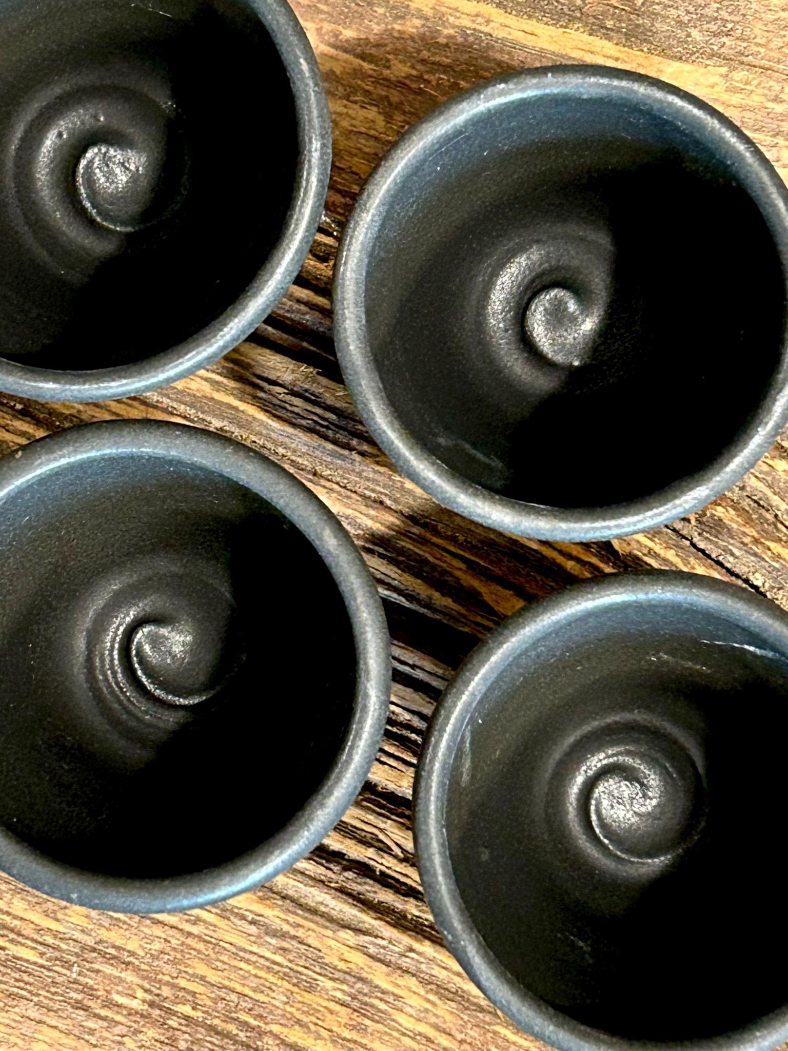 Handmade Ceramic Dip Bowls | Blackstone Stoneware Appetizer & Condiment Bowls | Hummus, Salsa, Olive Bowls | Available in Sets of 4, 6 or 8