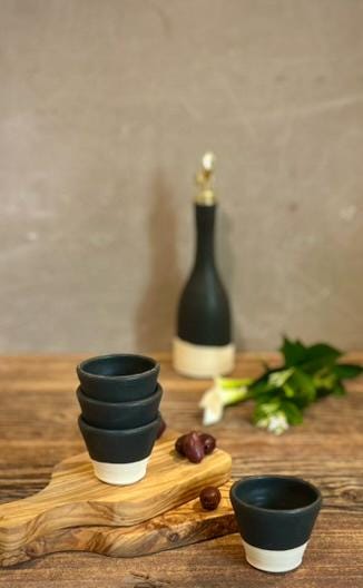 Handmade Ceramic Dip Bowls | Blackstone Stoneware Appetizer & Condiment Bowls | Hummus, Salsa, Olive Bowls | Available in Sets of 4, 6 or 8