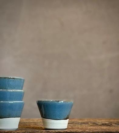 Handmade Ceramic Dip Bowls | Riverdrift Stoneware Appetizer & Condiment Bowls | Hummus, Salsa, Olive Bowls | Available in Sets of 4, 6 or 8