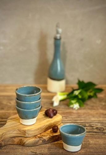 Handmade Ceramic Dip Bowls | Riverdrift Stoneware Appetizer & Condiment Bowls | Hummus, Salsa, Olive Bowls | Available in Sets of 4, 6 or 8