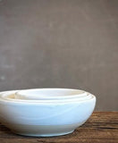 Handmade Ceramic Serving Bowl | White Dove Artisan Stoneware Bowl | Pasta, Soup, Salad, Ramen & Snack Bowl | Choose Your Size