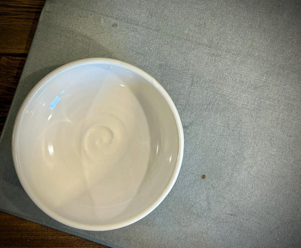 Handmade Ceramic Serving Bowl | White Dove Artisan Stoneware Bowl | Pasta, Soup, Salad, Ramen & Snack Bowl | Choose Your Size