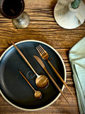 Handmade Ceramic Dinnerware Set | Blackstone Artisan Stoneware Dinner Set | Plate, Salad Plate, Bowl & Tumbler