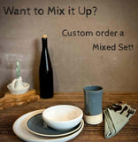 Handmade Ceramic Dinnerware Set | Riverdrift Artisan Stoneware Dinner Set | Plate, Salad Plate, Bowl & Tumbler
