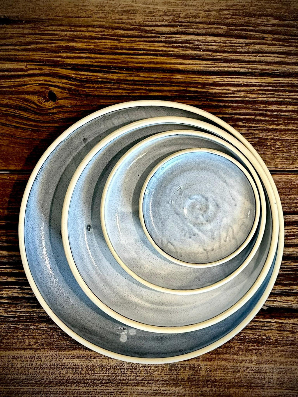 Handmade Ceramic Dinner Plates | Linen Gray Artisan Stoneware Dinnerware | Pottery Appetizer, Salad, Lunch & Dinner Plate | Choose Your Size