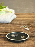 Handmade Ceramic Prep Plate Set | Blackstone Stoneware Artisan Condiment Plates | Olive Oil Dipping Plates | Available in Sets of 4, 6 or 8