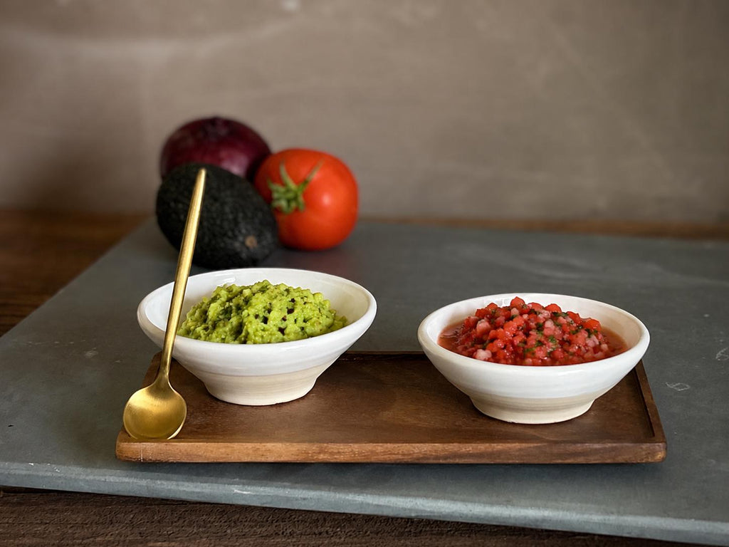 Handmade Ceramic Prep Bowl | White Dove Stoneware Mini Bowl | Pottery Pinch Bowl | Olive Oil Dipping Bowl | Condiment & Snack Bowl | Mezze