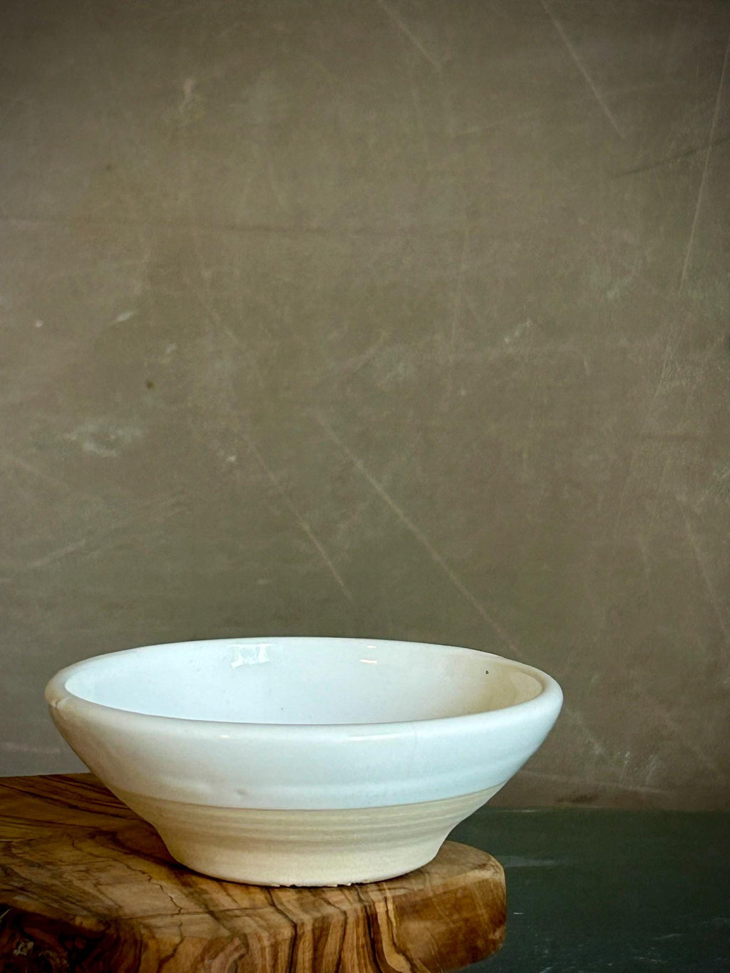 Handmade Ceramic Prep Bowl | White Dove Stoneware Mini Bowl | Pottery Pinch Bowl | Olive Oil Dipping Bowl | Condiment & Snack Bowl | Mezze