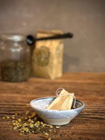 Handmade Ceramic Prep Bowl | Linen Gray Stoneware Mini Bowl | Pottery Pinch Bowl | Olive Oil Dipping Bowl | Condiment & Snack Bowl | Mezze