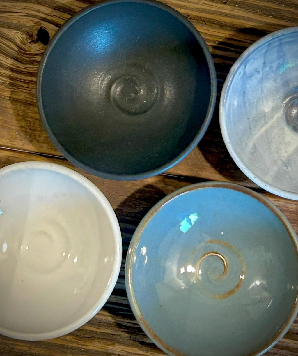 Handmade Ceramic Prep Bowl | River Drift Stoneware Mini Bowl | Pottery Pinch Bowl | Olive Oil Dipping Bowl | Condiment & Snack Bowl | Mezze