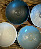 Handmade Ceramic Prep Bowl | River Drift Stoneware Mini Bowl | Pottery Pinch Bowl | Olive Oil Dipping Bowl | Condiment & Snack Bowl | Mezze