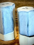 Handmade Ceramic Salt & Pepper Shaker Set | Linen Gray Artisan Stoneware Salt and Pepper Shakers | Modern Farmhouse | Pottery Kitchen Gift