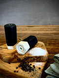 Handmade Ceramic Salt & Pepper Shaker Set | Blackstone Artisan Stoneware Salt and Pepper Shakers | Modern Farmhouse | Pottery Kitchen Gift
