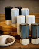 Handmade Ceramic Salt & Pepper Shaker Set | White Dove Artisan Stoneware Salt and Pepper Shakers | Modern Farmhouse | Pottery Kitchen Gift