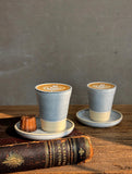 Handmade 4 oz Espresso Cup | Linen Gray Tall Artisan Ceramic Demitasse | Stoneware Cortado Cup | Handmade Espresso Lover Gift