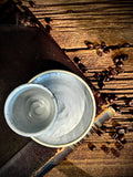 Handmade 4 oz Espresso Cup | Linen Gray Tall Artisan Ceramic Demitasse | Stoneware Cortado Cup | Handmade Espresso Lover Gift