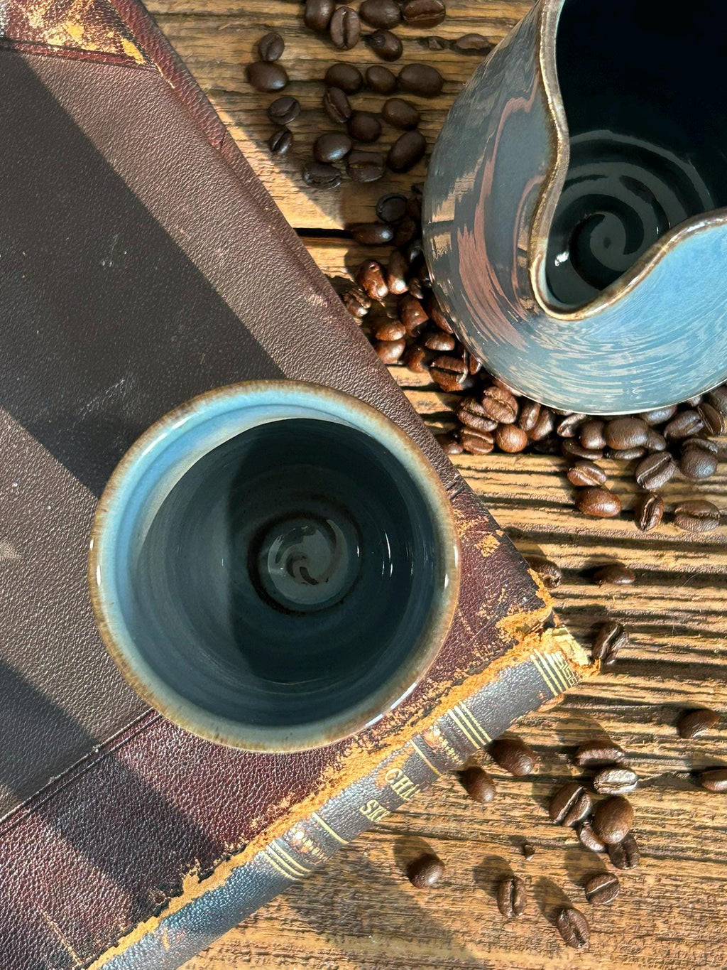 Handmade 4 oz Espresso Cup | Riverdrift Tall Artisan Ceramic Demitasse | Stoneware Cortado Cup | Handmade Espresso Lover Gift