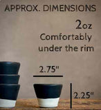 Handmade 4 oz Espresso Cup | Blackstone Wide Artisan Ceramic Demitasse | Stoneware Cortado Cup | Handmade Espresso Lover Gift