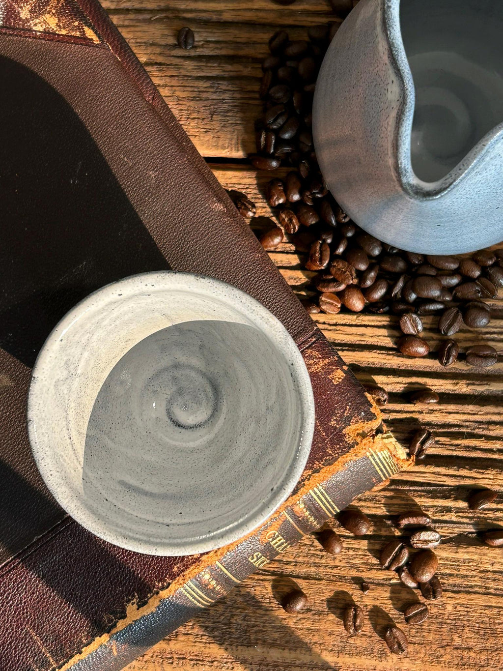 Handmade 4 oz Espresso Cup | Linen Gray Wide Artisan Ceramic Demitasse | Stoneware Cortado Cup | Handmade Espresso Lover Gift