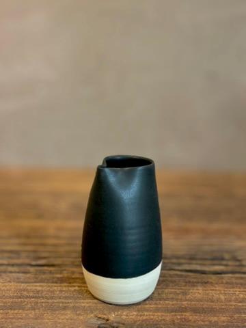Handmade Ceramic Creamer Pitcher | Blackstone Artisan Stoneware Milk & Syrup Pitcher | Modern Pottery Creamer | Coffee Bar Decor