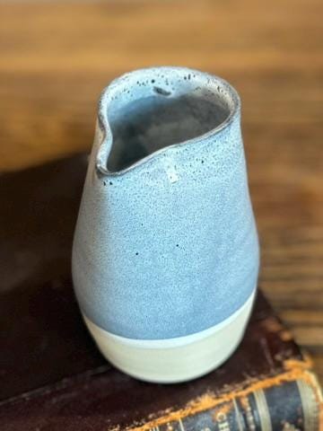 Handmade Ceramic Creamer Pitcher | Linen Gray Artisan Stoneware Milk & Syrup Pitcher | Modern Pottery Creamer | Coffee Bar Decor
