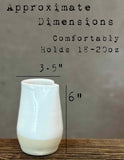 Handmade Ceramic Creamer Pitcher | White Dove Artisan Stoneware Milk & Syrup Pitcher | Modern Pottery Creamer | Coffee Bar Decor