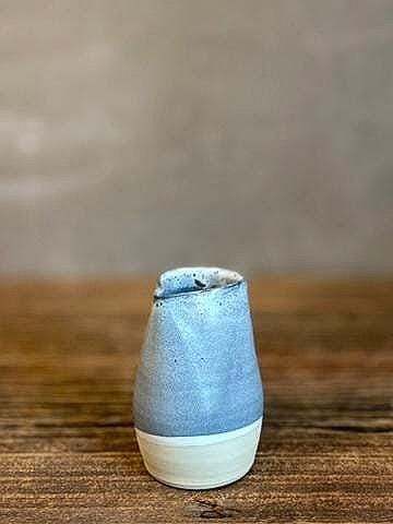 Handmade Ceramic Creamer Pitcher | Linen Gray Artisan Stoneware Milk & Syrup Pitcher | Modern Pottery Creamer | Coffee Bar Decor