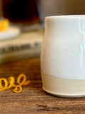 Handmade Ceramic Tumbler | White Dove Bell Stoneware Drinking Glass | Pottery Whiskey Tumbler | Lemonade | Tea | Juice