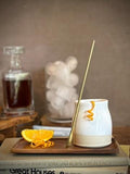 Handmade Ceramic Tumbler | White Dove Bell Stoneware Drinking Glass | Pottery Whiskey Tumbler | Lemonade | Tea | Juice