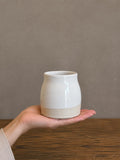 Handmade Ceramic Tumbler | White Dove Bell Stoneware Drinking Glass | Pottery Whiskey Tumbler | Lemonade | Tea | Juice