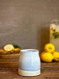 Handmade Ceramic Tumbler | Linen Gray Bell Stoneware Drinking Glass | Pottery Whiskey Tumbler | Lemonade | Tea | Juice