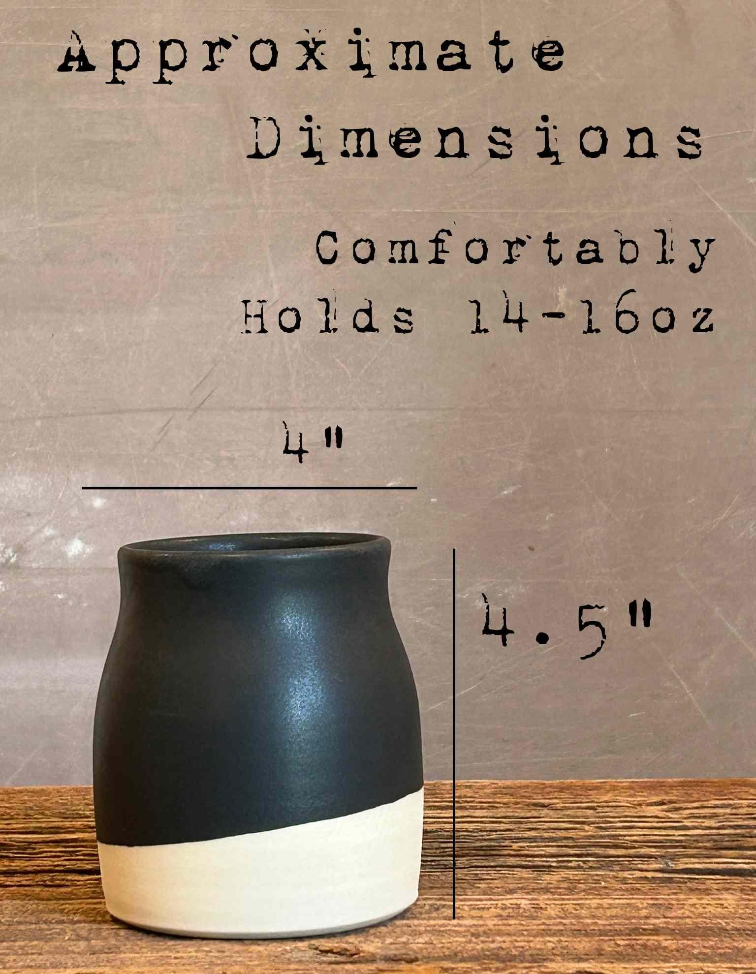 Handmade Ceramic Tumbler | Blackstone Bell Stoneware Drinking Glass | Pottery Whiskey Tumbler | Tea | Lemonade | Juice