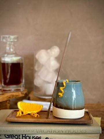 Handmade Ceramic Tumbler | Riverdrift Bell Stoneware Drinking Glass | Pottery Whiskey Tumbler | Tea | Lemonade | Juice