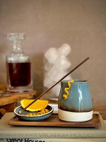 Handmade Ceramic Tumbler | Riverdrift Bell Stoneware Drinking Glass | Pottery Whiskey Tumbler | Tea | Lemonade | Juice