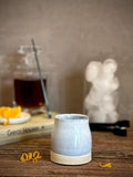 Handmade Ceramic Tumbler | Linen Gray Bell Stoneware Drinking Glass | Pottery Whiskey Tumbler | Lemonade | Tea | Juice