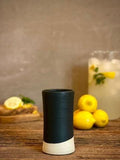 Handmade Ceramic Tumbler | Blackstone Tall Stoneware Drinking Glass | Artisan Pottery Cup | Tea | Lemonade | Juice | Bath