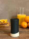 Handmade Ceramic Tumbler | Blackstone Tall Stoneware Drinking Glass | Artisan Pottery Cup | Tea | Lemonade | Juice | Bath