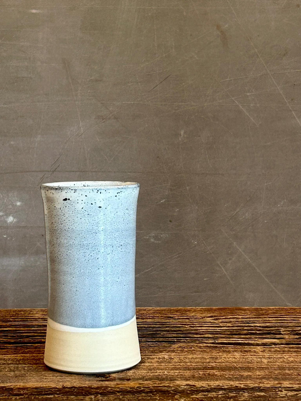 Handmade Ceramic Tumbler | Linen Gray Tall Stoneware Drinking Glass | Artisan Pottery Cup | Lemonade | Tea | Juice | Bath