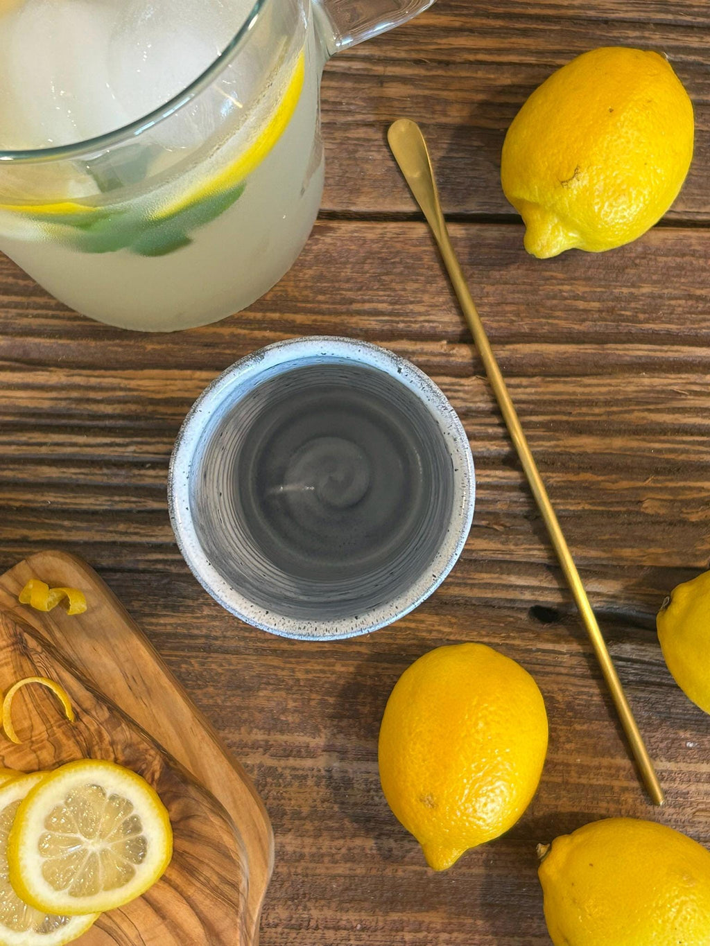 Handmade Ceramic Tumbler | Linen Gray Tall Stoneware Drinking Glass | Artisan Pottery Cup | Lemonade | Tea | Juice | Bath
