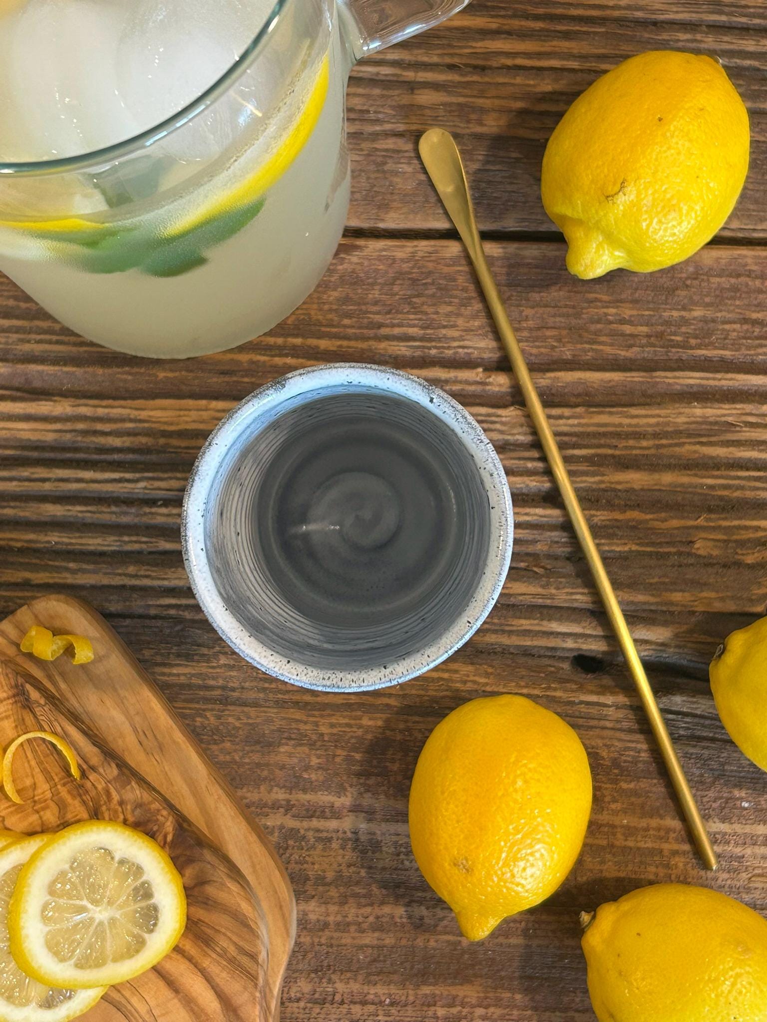 Handmade Ceramic Tumbler | Linen Gray Tall Stoneware Drinking Glass | Artisan Pottery Cup | Lemonade | Tea | Juice | Bath