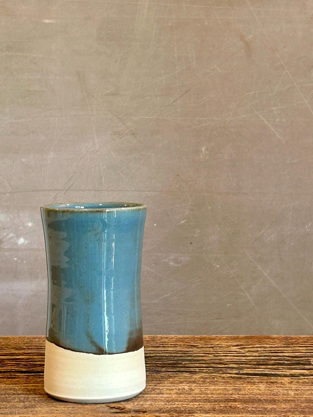 Handmade Ceramic Tumbler | Riverdrift Tall Stoneware Drinking Glass | Artisan Pottery Cup | Lemonade | Tea | Juice | Bath
