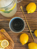 Handmade Ceramic Tumbler | Riverdrift Tall Stoneware Drinking Glass | Artisan Pottery Cup | Lemonade | Tea | Juice | Bath