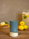 Handmade Ceramic Tumbler | Riverdrift Tall Stoneware Drinking Glass | Artisan Pottery Cup | Lemonade | Tea | Juice | Bath
