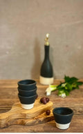 Handmade Ceramic Dip Bowls | Blackstone Stoneware Appetizer & Condiment Bowls | Hummus, Salsa, Olive Bowls | Available in Sets of 4, 6 or 8