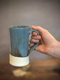 Handmade Stoneware Tall Mug | Riverdrift Blue | Rustic Ceramic Coffee Cup | Wheel Thrown | Artisan Coffee Mug